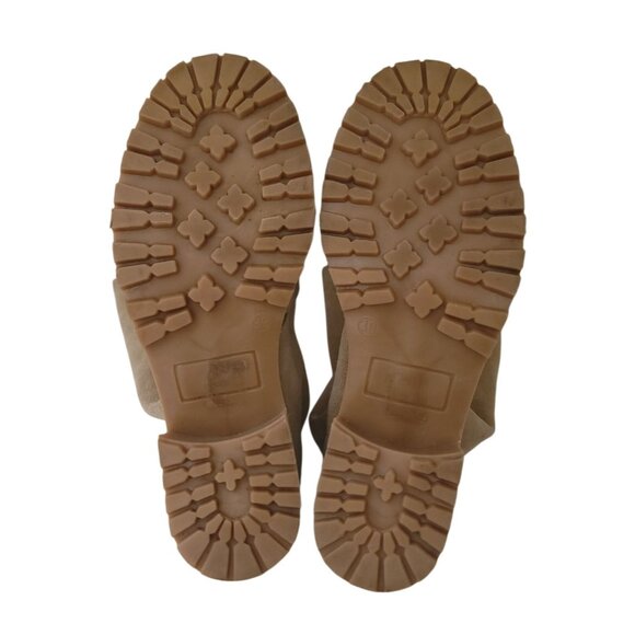 Mihaela Glavan Beige Mid-Calf Suede Boots With Block Heel Size 39 EU - Picture 5 of 9